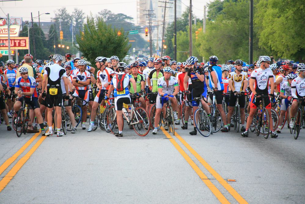 cyclists at assault on mount mitchell
