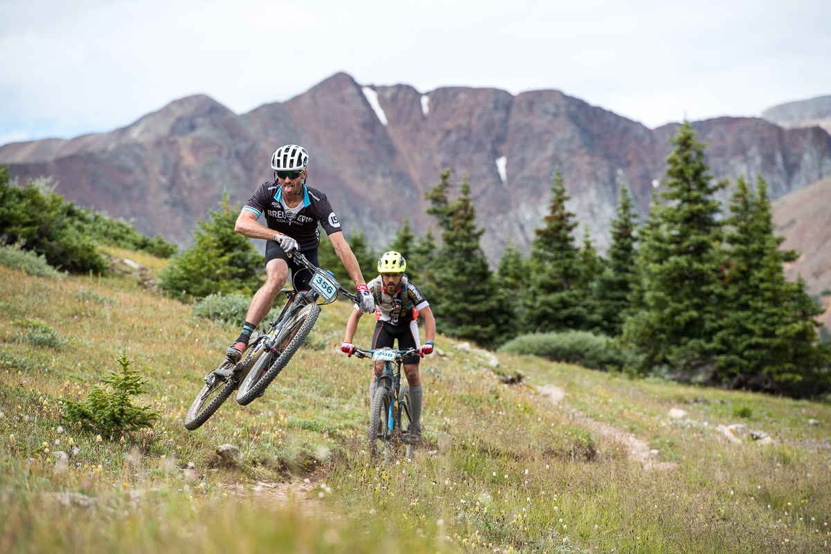 mountain bikers at breck epic