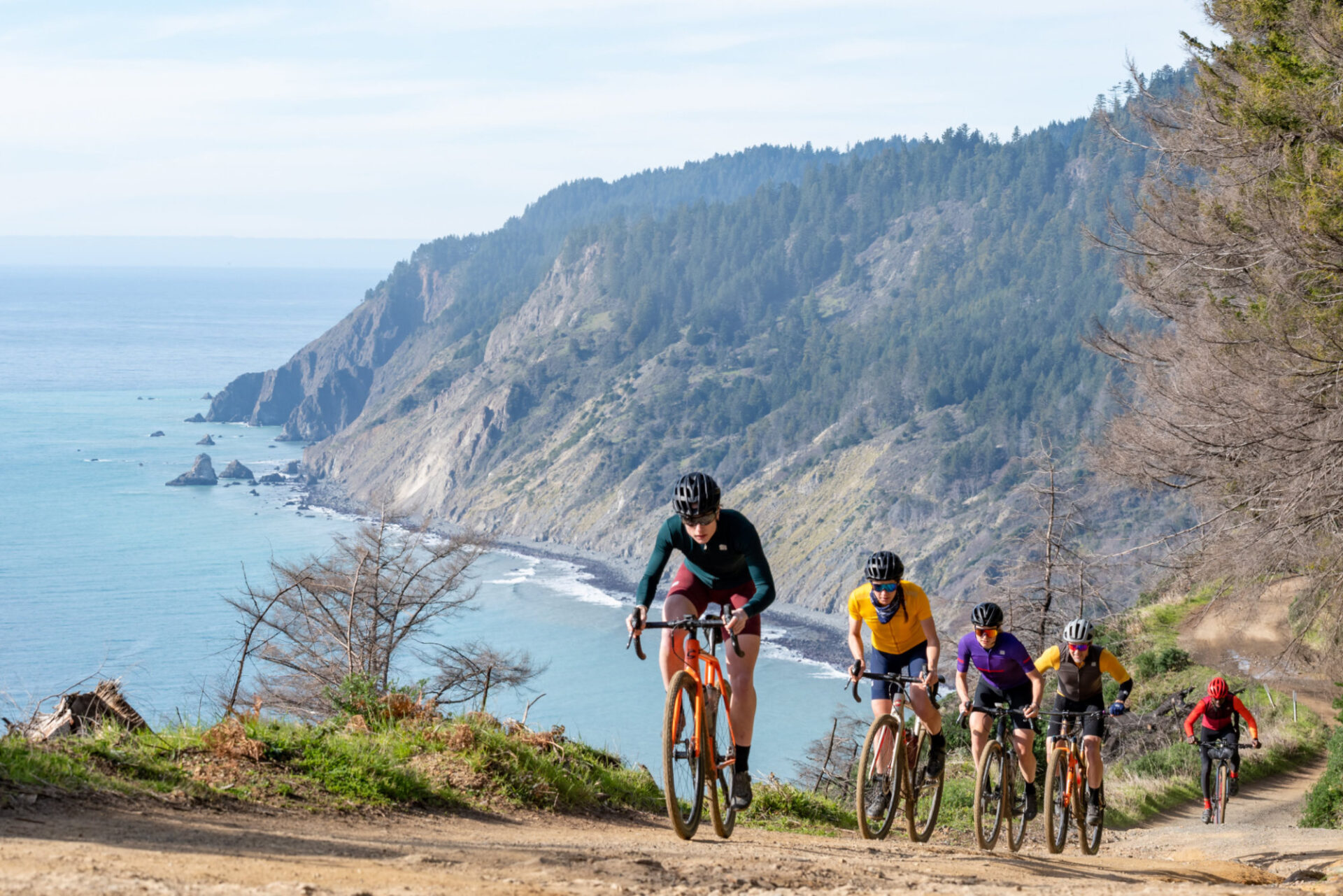 gravel cyclists at Usal Hopper: The Lost Coast