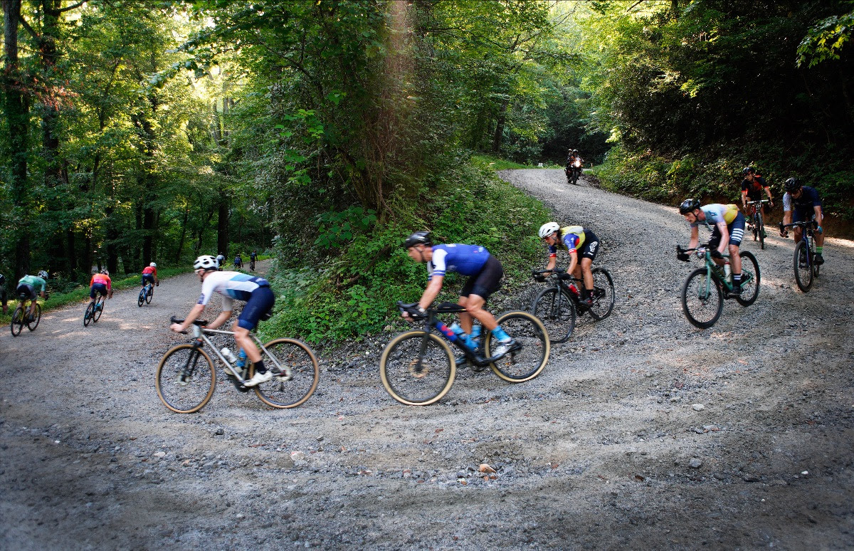 gravel cyclists at the Appalachian mountaineer