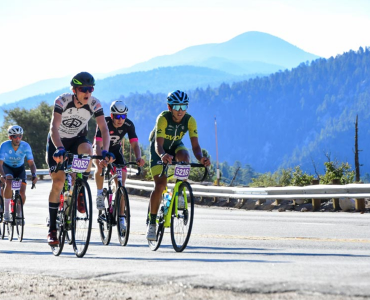 road cyclists in big bear, ca