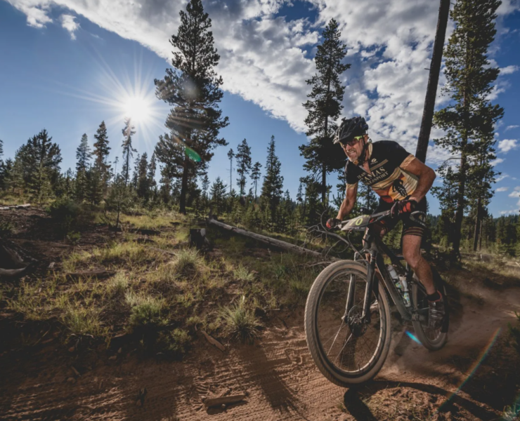 mountain biker at oregon 24/12 race