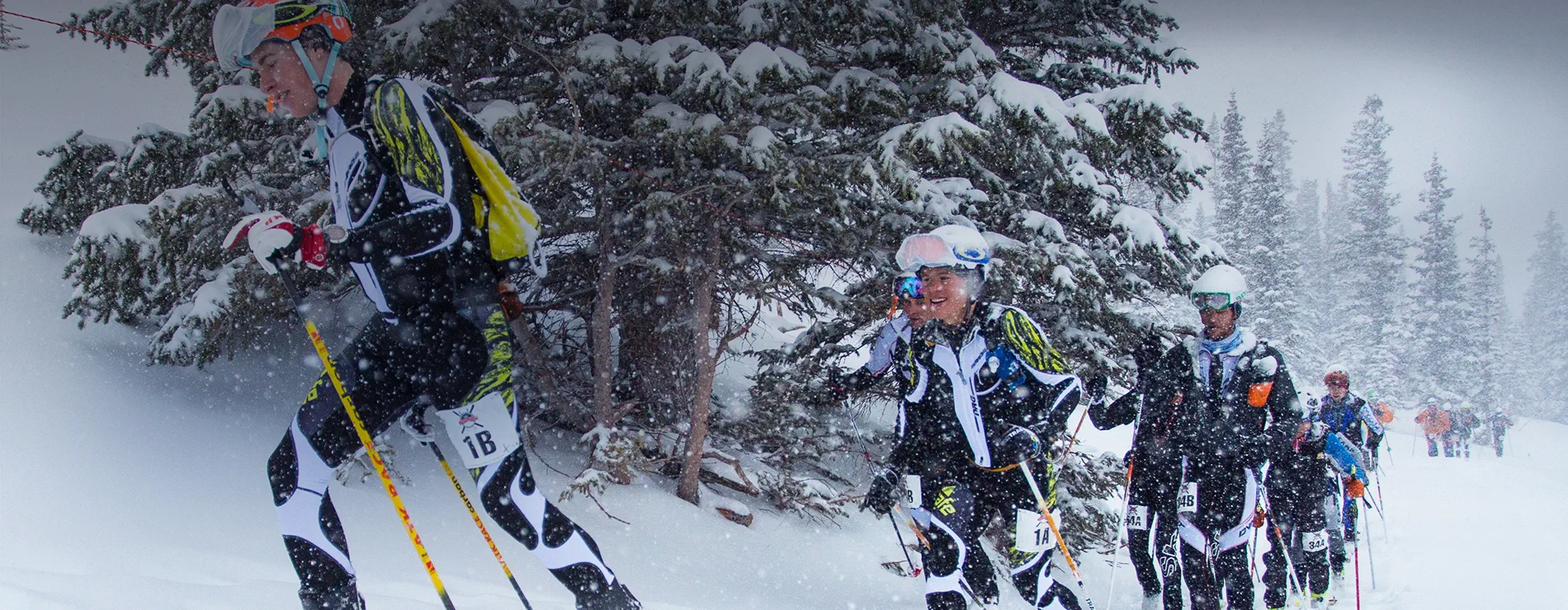skiers at Power of Four Skimo event