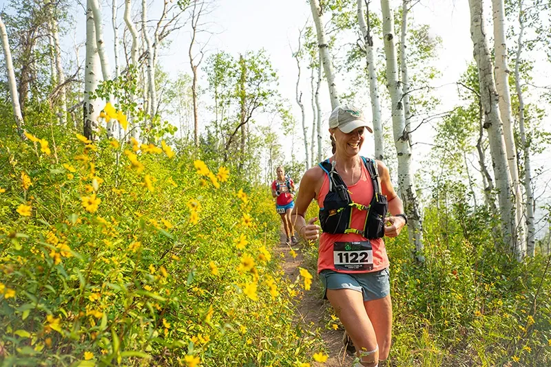 trail runner at emerald mountain epic trail event