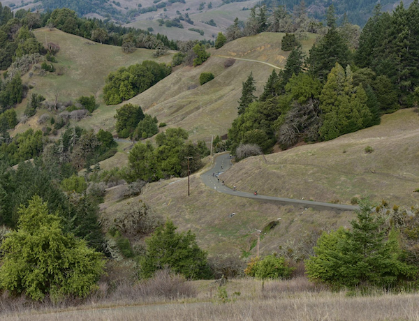 gravel cycling scenery at Low Gap