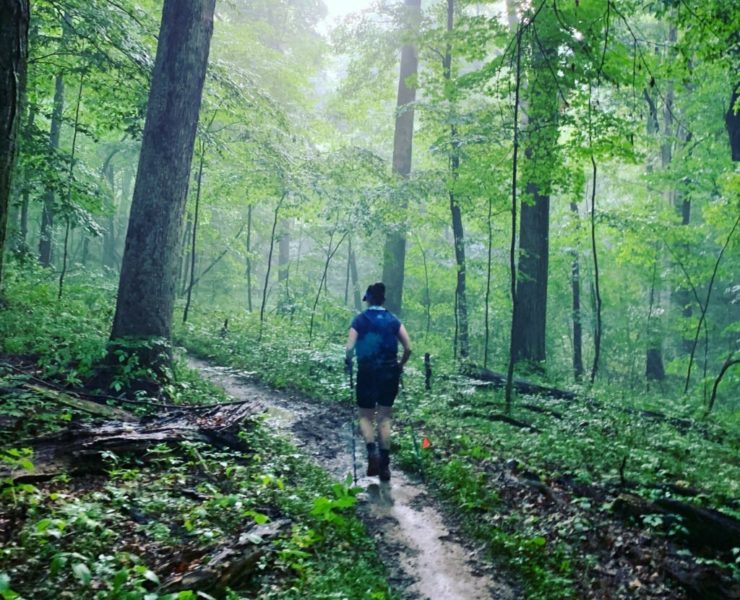 Runner in Mohican Trail 100