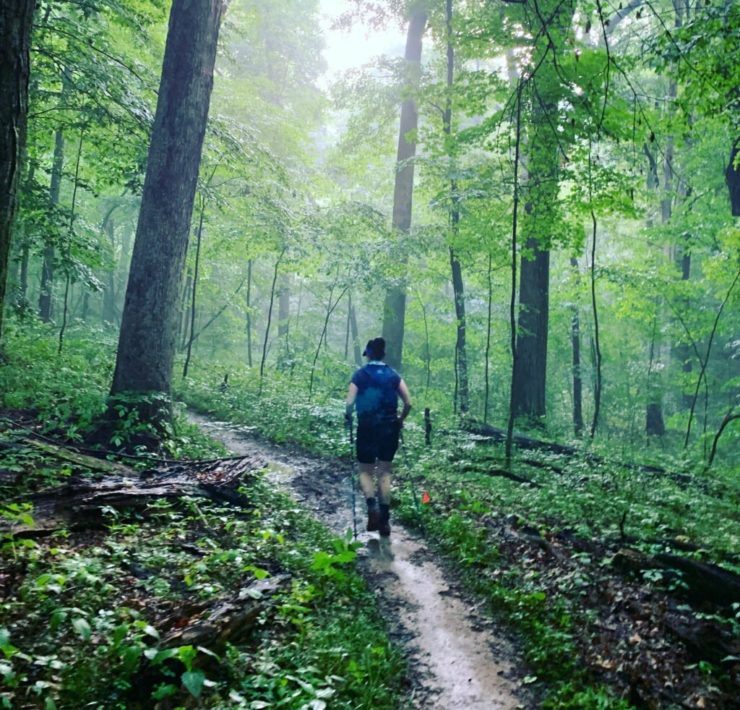 Runner in Mohican Trail 100