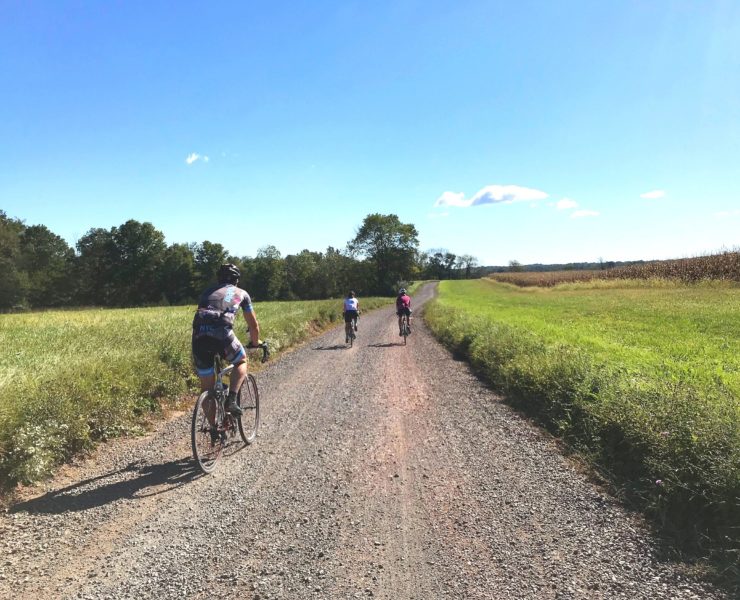cyclists at jersey gravel grinder event