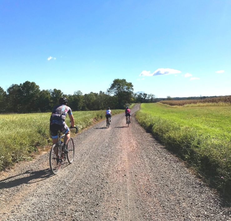 cyclists at jersey gravel grinder event