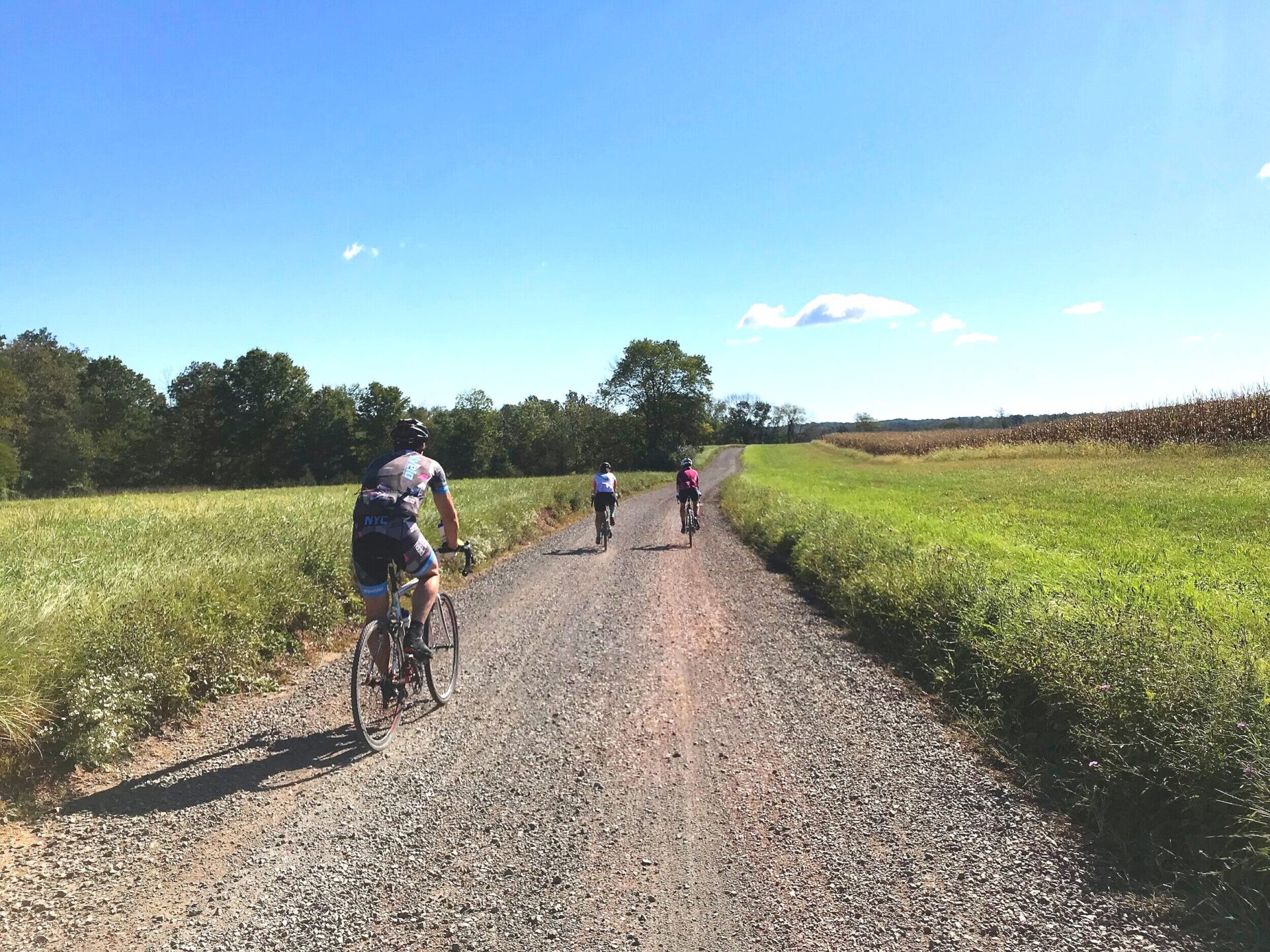 cyclists at jersey gravel grinder event
