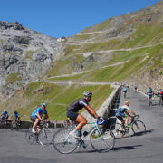 Riders on Stelvio Pass Climb