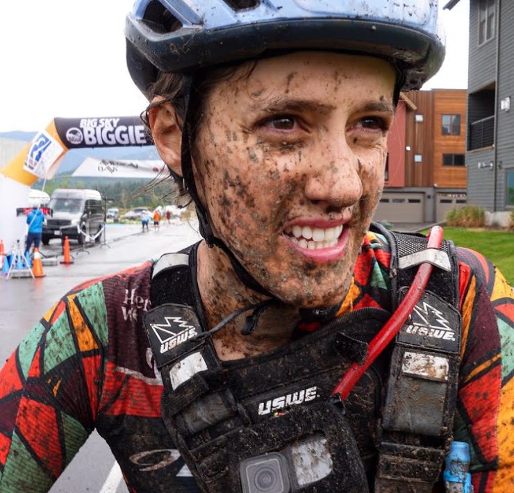 participant after riding the big sky biggie