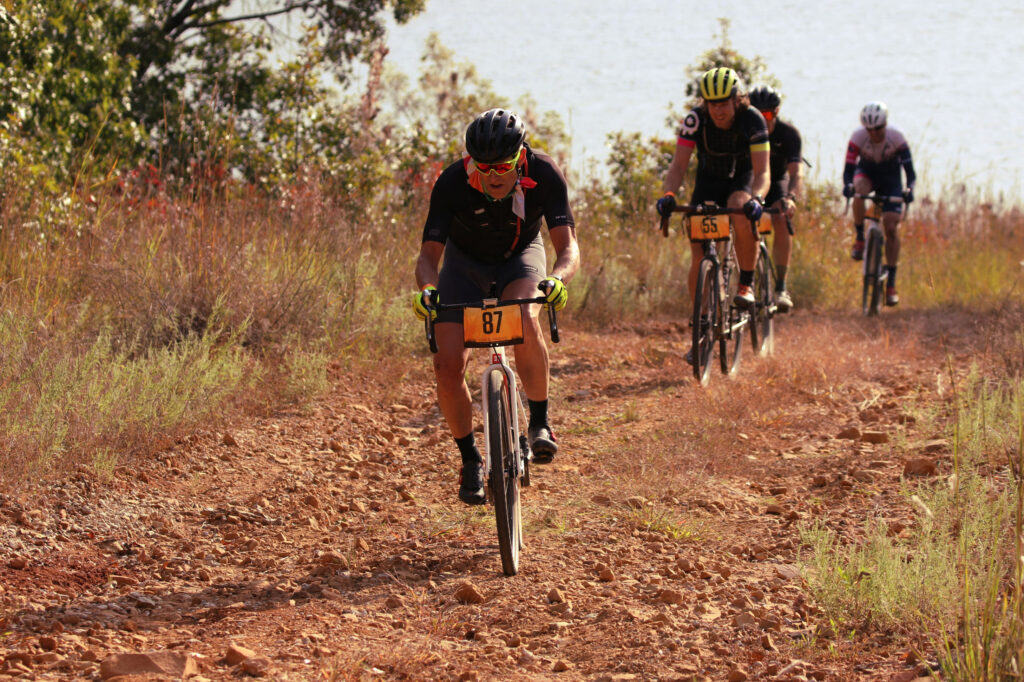 Riders on rocky trail in Osage Passage