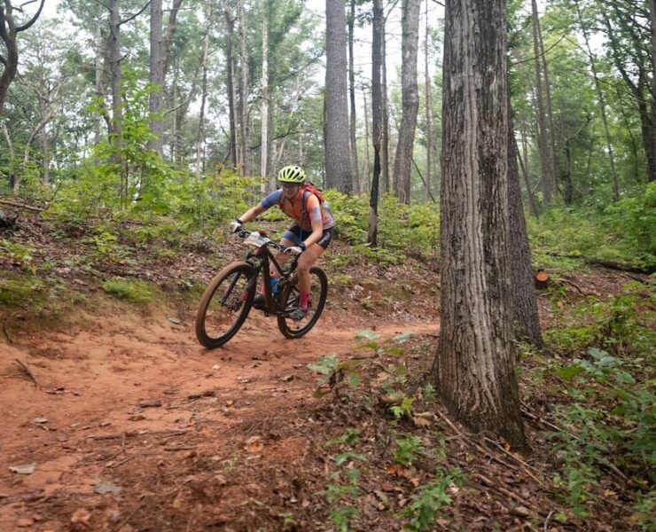 Rider on single-track in Fool's Gold