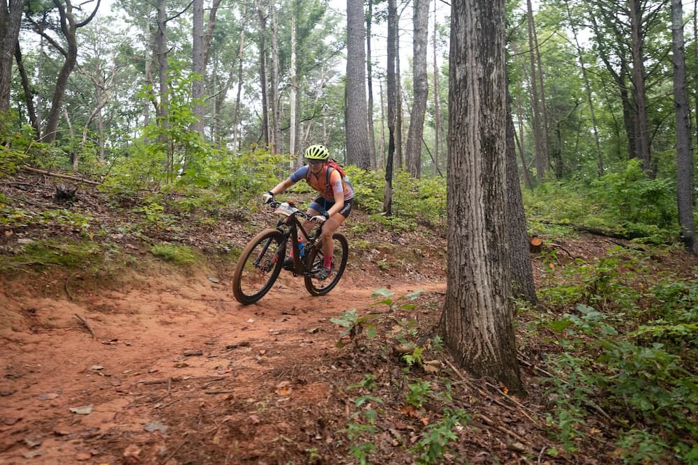 Rider on single-track in Fool's Gold