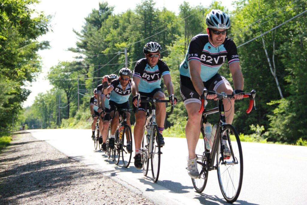 Pace-line riders in B2VT Event