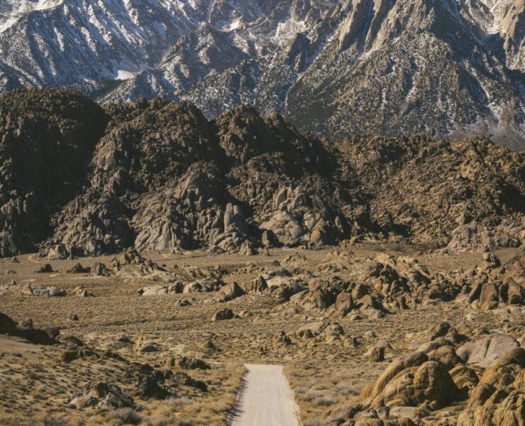 Gravel Road in the high sierra's near lone pine