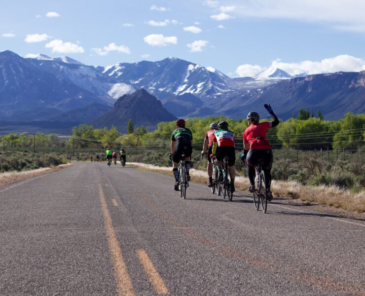 Riders on route of Gran Fondo Moab