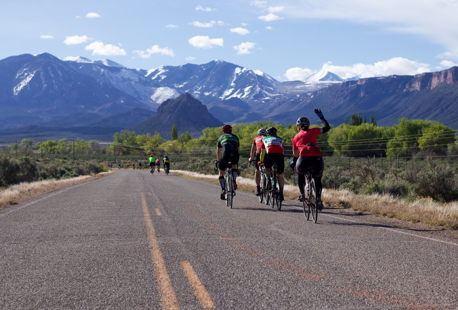 Riders on route of Gran Fondo Moab