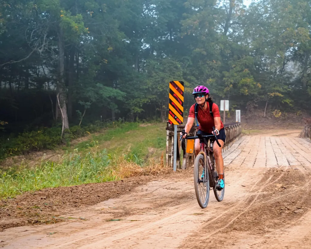 Solo rider on trail in Glenwood Superbloom