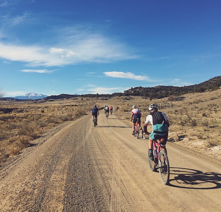 Riders on course in Fistful of Dirt Gravel