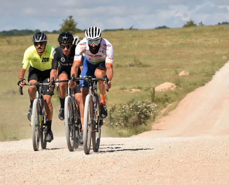 Riders on course of Wish One Gravel race