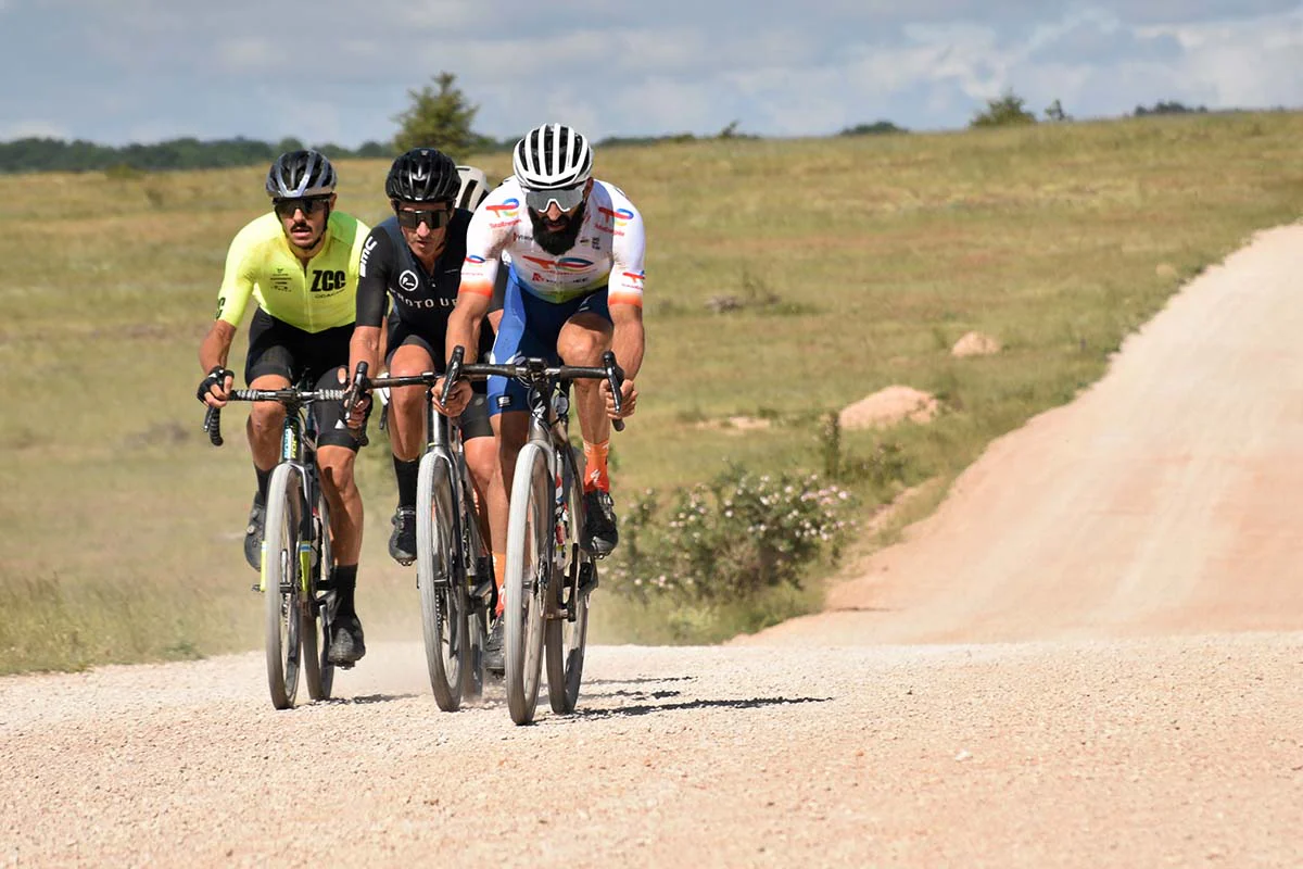Riders on course of Wish One Gravel race