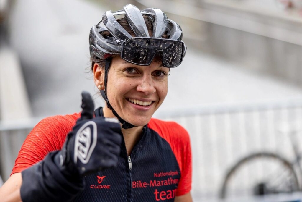 Happy finisher of Iron Bike Race