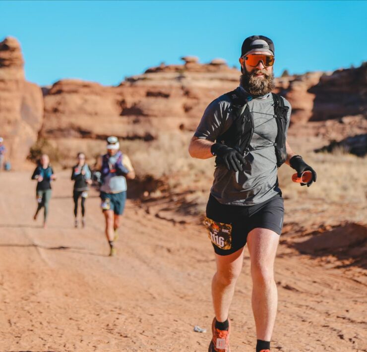 trail runners at moab's red hot ultra race event