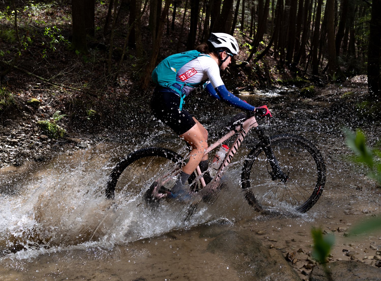 mountain biker at war daddy race in kentucky