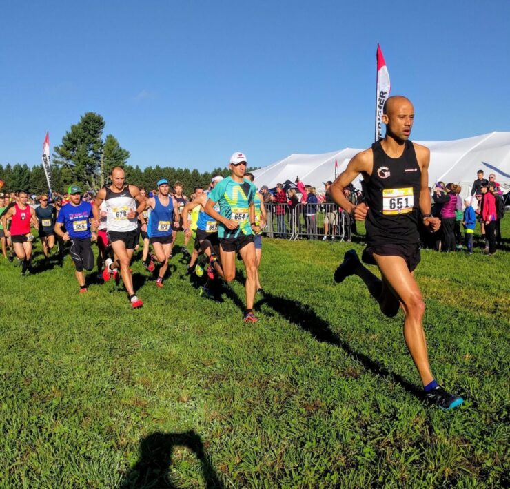start line of the Birkie Trail Run