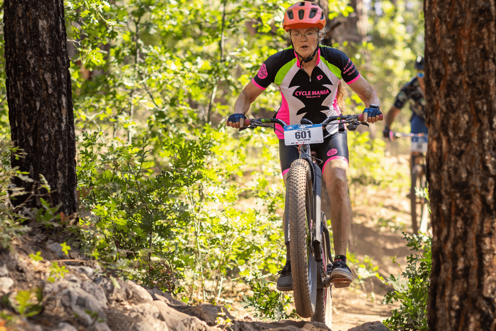 Solo rider on trail in Glori Days 50 race